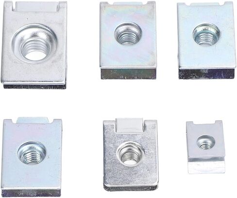 Car U Nuts Set, 50PCS, M4 M5 M6 M8, Manganese U Shaped Nut Assortment for Dash, Door Panel Interior in Saudi Arabia