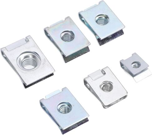 Car U Nuts Set, 50PCS, M4 M5 M6 M8, Manganese U Shaped Nut Assortment for Dash, Door Panel Interior in Saudi Arabia