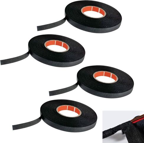4PCS Wire Harness Automotive Cloth Tape, 0.35″ x 82′ Self-Adhesive Harness Automotive Heat Proof Cloth Tape for Auto Electrical Wrap Protection Insulation Cable Fixed in Saudi Arabia