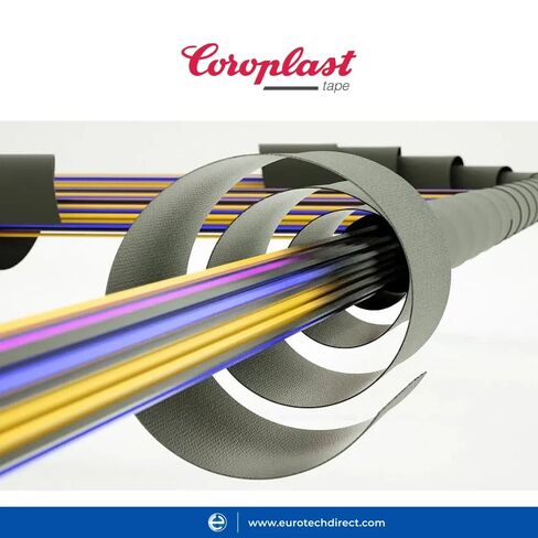 شريط ربط الأسلاك Eurotech Coroplast 835X، قماش بوليستر أسود، 19 مم × 25 م، قابل للتمزيق يدويًا، مقاوم للحرارة 150C، فئة التآكل D، فئة تخميد الصوت A in Kuwait