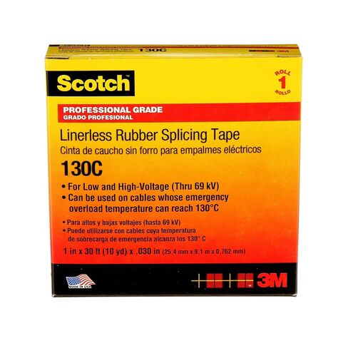 3M Scotch Linerless Rubber Splicing Tape (130C), 1 in. x 15 ft. (Black) in Saudi Arabia