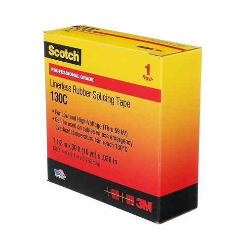 3M Scotch Linerless Rubber Splicing Tape (130C), 1 in. x 15 ft. (Black) in Saudi Arabia