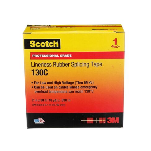 3M Scotch Linerless Rubber Splicing Tape (130C), 1 in. x 15 ft. (Black) in Saudi Arabia