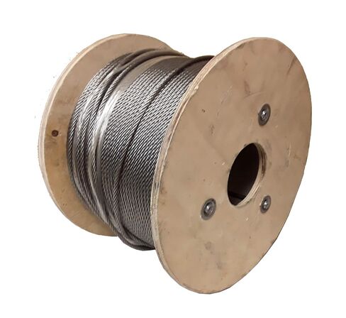 7 × 19 حبل سلك كابل للطائرات من الفولاذ المجلفن، قطر 3/8 بوصة، طول 200 قدم، قوة كسر 14400 رطل، فضي، 12 قطعة 3/8 بوصة مشابك كابلات in Kuwait