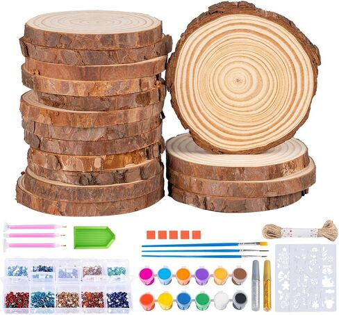 2.75 "-3.14" الحلي الخشبية غير المكتملة للحرف اليدوية ، و 50 PCS شرائح خشبية ، ومجموعات زخرفة عيد الميلاد ، وحلي عيد الميلاد DIY للأطفال صياغة الرسم الشتاء للعام الجديد الحزب in Kuwait