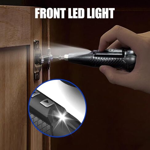 3.7V Cordless Electric Screwdriver Rechargeable portable Mini Rotary Home Gadget，Automatic Manual all in one with LED Light and USB- Type C Charging Cable White in Kuwait