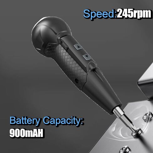 3.7V Cordless Electric Screwdriver Rechargeable portable Mini Rotary Home Gadget，Automatic Manual all in one with LED Light and USB- Type C Charging Cable White in Kuwait