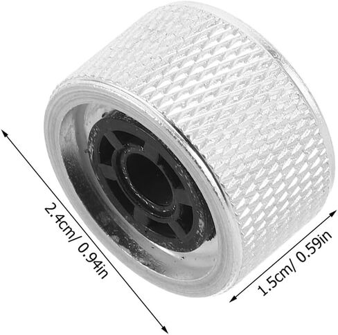minkissy 3pcs Aluminum Bass Guitar Volume and Tone Control Knobs, Universal Metal Potentiometer Knobs for Electric Guitar Amplifier Replacement, CNC Machined with Knurled Grip in Kuwait