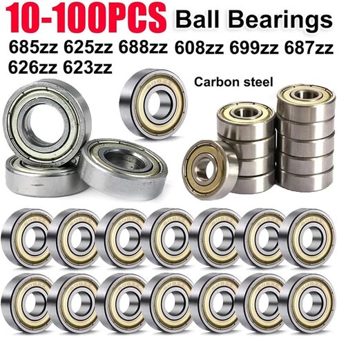 10-100 قطع الكرات 608zz 623zz 624zz 635zz 626zz 688zz لطابعة لوح التزلج ثلاثية الأبعاد عالية الكربون الصلب مايكرو in Saudi Arabia