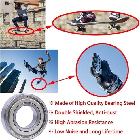 10-100 قطع الكرات 608zz 623zz 624zz 635zz 626zz 688zz لطابعة لوح التزلج ثلاثية الأبعاد عالية الكربون الصلب مايكرو in Saudi Arabia