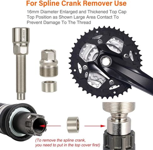 6-in-1 Bike Repair Tool Set with Freewheel and Cassette Lockring Removal, Crank Puller, Multifunction Pedal Wrench, Chain Whip, Bottom Bracket Removal Tool in Kuwait