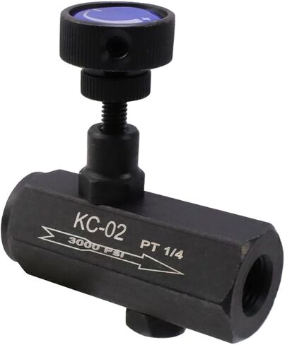 صمام التحكم في التدفق 1/4 بوصة صمام خنق صمام فحص صمام الكربون الصلب الهيدروليكي (أسود) in Kuwait