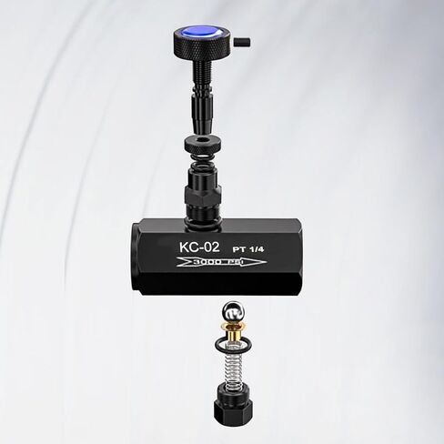 صمام التحكم في التدفق 1/4 بوصة صمام خنق صمام فحص صمام الكربون الصلب الهيدروليكي (أسود) in Kuwait