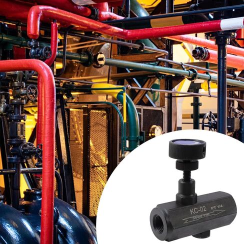 صمام التحكم في التدفق 1/4 بوصة صمام خنق صمام فحص صمام الكربون الصلب الهيدروليكي (أسود) in Kuwait