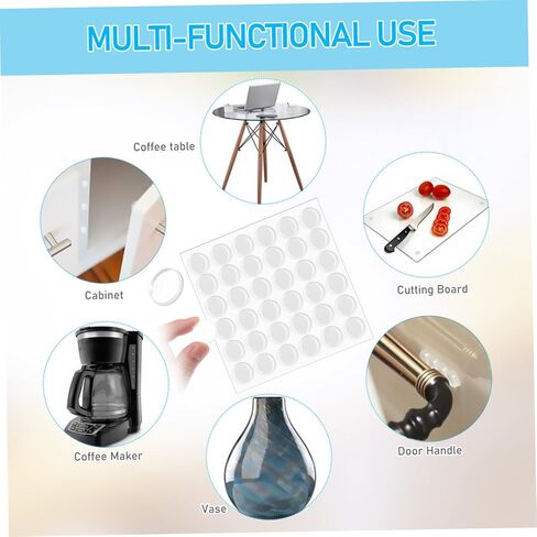 NUOBESTY 36Pcs Clear Adhesive Furniture Bumpers Self Stick Silicone Pads for Glass Table Cabinet Protection Nonslip Bumpers for Noise Reduction Enhanced Grip in Saudi Arabia