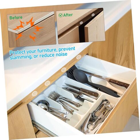 NUOBESTY 36Pcs Clear Adhesive Furniture Bumpers Self Stick Silicone Pads for Glass Table Cabinet Protection Nonslip Bumpers for Noise Reduction Enhanced Grip in Saudi Arabia