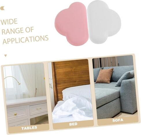 OSALADI 4Pcs Shaped Furniture Bumpers Adhesive Surface Pads for Walls Furniture Noise Reducing Design Easy to Use Bumper Pads for Cabinets in Saudi Arabia