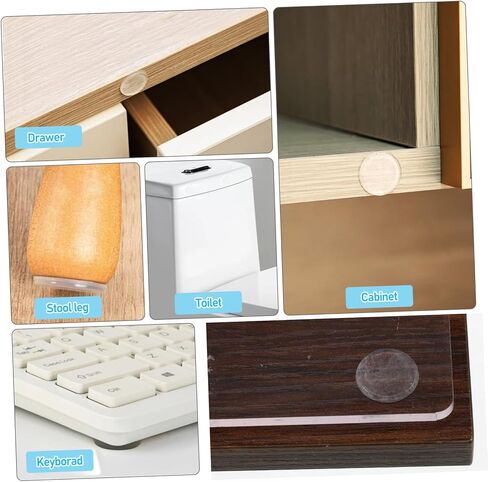 KALLORY 36Pcs Clear Self Adhesive Cabinet Door Bumpers Durable Sound Dampening Pads for Furniture Tabletops Glassware Easy Installation Versatile Protection in Saudi Arabia