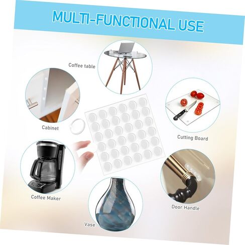 KALLORY 36Pcs Clear Self Adhesive Cabinet Door Bumpers Durable Sound Dampening Pads for Furniture Tabletops Glassware Easy Installation Versatile Protection in Saudi Arabia