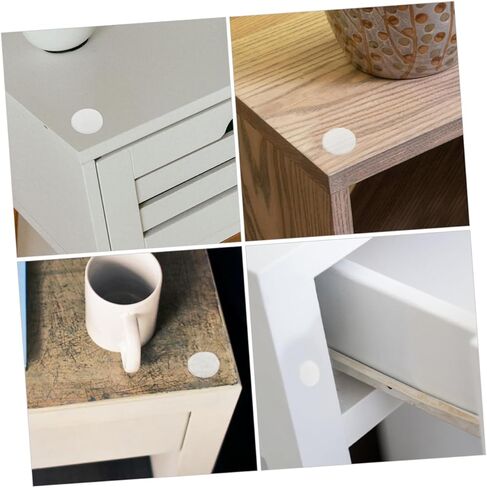 50Pcs Non Slip Furniture Coasters Self Adhesive Glass Table Top Bumpers Feet Bumpers for Cabinet Furniture Protectors Transparent Pads for in Saudi Arabia