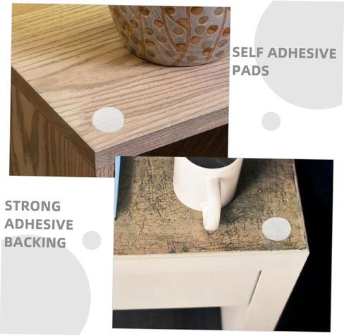 50Pcs Non Slip Furniture Coasters Self Adhesive Glass Table Top Bumpers Feet Bumpers for Cabinet Furniture Protectors Transparent Pads for in Saudi Arabia