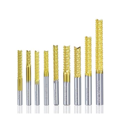 D8x52x80L PCB Corn End Mill Shank Milling Cutter Titanium Coated CNC Router Bits Milling Bit Carbide End Mill PWIGAAHTW in Saudi Arabia