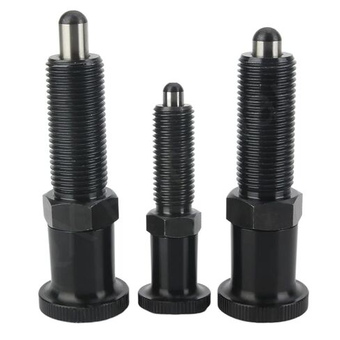 QX212-BK Retractable Plunger Carbon Steel Spring Return Indexing with M8/10/12/16 Thread 1Pcs(M8L) in Kuwait