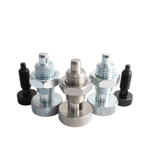 QX230 Knurled Head Plunger Indexing Pin with Spring Manual Telescopic Stop Positioning Column with Nut 1Pcs(QX230-BN,M12(with Nut)) in Kuwait
