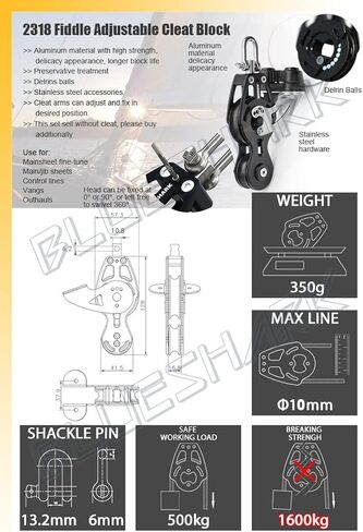 Blue Shark: Sailboat Aluminum Blocks 57mm2318 in Kuwait