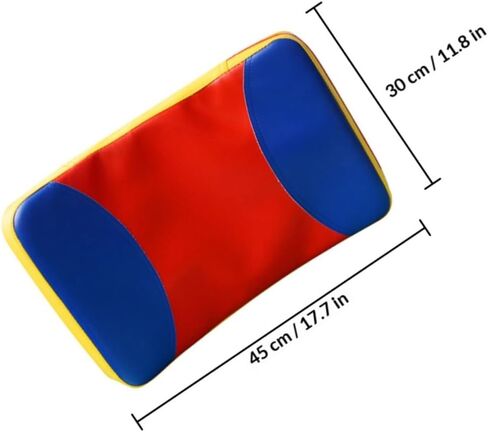 Totority Kickboxing Leg Pad and Taekwondo Kick Shield, Large Curved Hand Paddle with Triple-Color Design, Foam Boxing Protector for Martial Arts Training and Striking Practice in Saudi Arabia