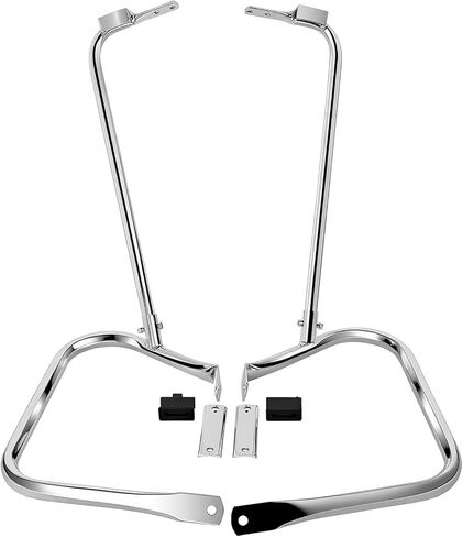 KASIMT السرج حقيبة السرج الحرس السكك الحديدية قوس الجانب جبل دعم بار يناسب ل Harley Touring Road King FLHT FLHTCU FLHRC FLT Street Electra Glide Ultra-Classic 1997-2008 in Kuwait