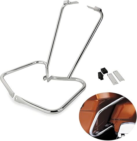 KASIMT السرج حقيبة السرج الحرس السكك الحديدية قوس الجانب جبل دعم بار يناسب ل Harley Touring Road King FLHT FLHTCU FLHRC FLT Street Electra Glide Ultra-Classic 1997-2008 in Kuwait