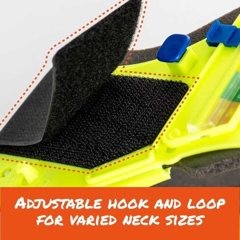 Lightning X Adult Adjustable Cervical Collar, Extrication Neck Brace, 16 Size Settings, Hi-Vis Fluorescent Yellow EMS C Collar for First Responders EMT Paramedic in Kuwait