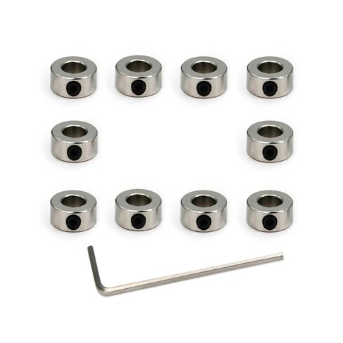 10 قطعة طوق عمود التجويف T5 حلقة قفل برغي الرصاص من الفولاذ الكربوني مع عزل المواد المطلية بالنيكل لأجزاء الطابعة ثلاثية الأبعاد in Kuwait