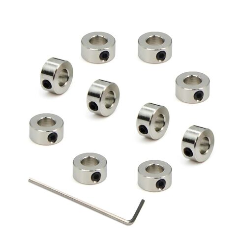 10 قطعة طوق عمود التجويف T5 حلقة قفل برغي الرصاص من الفولاذ الكربوني مع عزل المواد المطلية بالنيكل لأجزاء الطابعة ثلاثية الأبعاد in Kuwait