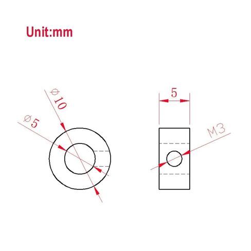 10 قطعة طوق عمود التجويف T5 حلقة قفل برغي الرصاص من الفولاذ الكربوني مع عزل المواد المطلية بالنيكل لأجزاء الطابعة ثلاثية الأبعاد in Kuwait