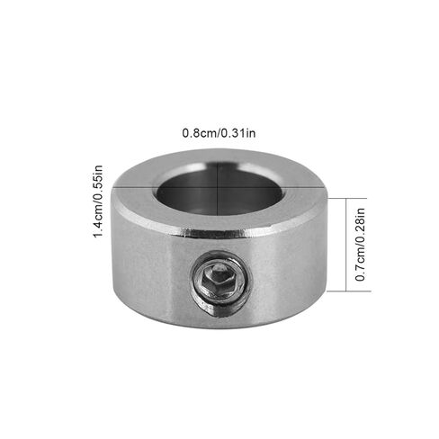 5 قطعة 8 مللي متر رمح قفل طوق T8 الرصاص المسمار قفل حلقة النيكل مطلي الحديد العزلة للطابعة ثلاثية الأبعاد in Kuwait