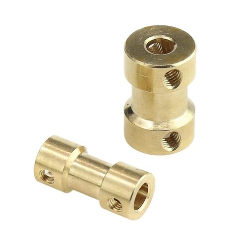 2PCS Brass Coupling Motor Rigid High Torque Coupling Suitable For Marine Automotive aircraft models(4mm to 5mm) in Saudi Arabia