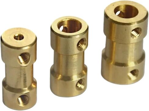 2 قطعة النحاس نقل مشترك موصل كم محول المحرك عمود المحرك تمديد موصل (3 مللي متر-5 مللي متر-2 قطعة) in Kuwait