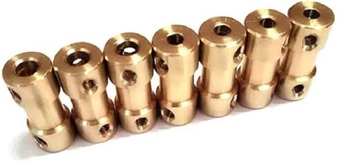 2 قطعة النحاس نقل مشترك موصل كم محول المحرك عمود المحرك تمديد موصل (3 مللي متر-5 مللي متر-2 قطعة) in Kuwait