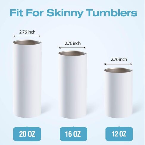 12 Pcs Replacement Lids for 20 oz Flat Bottomed Straight Body Tumblers with Inner Mouth about 2.76inch, Replacement Skinny Cup Lids for Water, Coffee or Tea on Travel, Work Hour and Daily Life in Kuwait