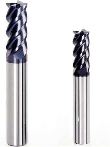 Carbide End Mill Titanium Coated End Mill Corner Round R0.5 HRC 50° 4 Flutes Tungsten Steel Milling Cutter Milling Tools 4mm-12mm CNC Lathe Cutting Tool(D4.0xR0.5xD4xL100) in Saudi Arabia