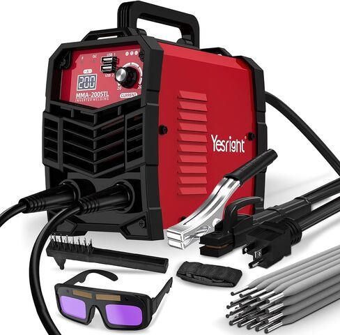Mini Stick Welder, 200A Portable Welding Machine with 20PCS Rods & Welding Googles, Small Welder Machine 110V with IGBT Inverter Hot Start for Professionals & DIY Enthusiasts in Saudi Arabia