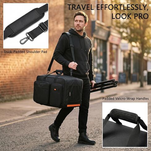 حقيبة مكبر صوت 1680D لـ QSC K12، حقيبة مكبر صوت عالية التحمل مقاس 12 بوصة مع حماية للزاوية مكونة من 6 وسادات، وجيوب ملحقة ووصول إلى المقبض العلوي، تناسب Yamaha DXR12 & EV ZLX-12P-G2، 24.5 × 15 × 15 in Kuwait