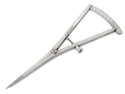 A2Z CASTROVIEJO Caliper 7" Straight Measuring & Marking Device with Graduated 0-40mm Scale and Adjustable Thumbscrew, Stainless Steel Orthopedic Ophthalmic Surgical Medical Measuring Instrument in Saudi Arabia