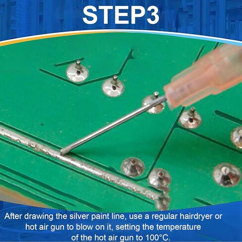 قلم طلاء فضي موصل، قطعتان 0.5 مل لاصق موصل كهربائيًا لاصق موصل قلم لحام إلكتروني أداة لحام لتطبيقات إصلاح الإلكترونيات in Kuwait
