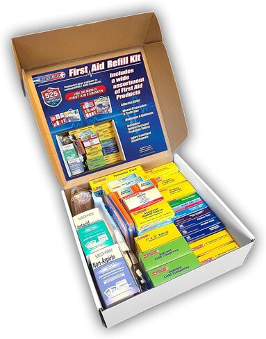 Rapid Care 4-Shelf First Aid Refill Kit - 1033 Piece OSHA & ANSI Compliant First Aid Cabinet Refill, Serves 150+ People, Color-Coded Workplace, Office & School First Aid Supplies in Saudi Arabia
