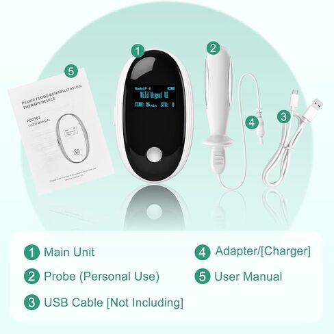 Pelvic Floor Exercise Devices, Rechargeable Kegel Exerciser Pelvic Floor Muscle Trainer Woman for Incontinence Stimulator, Bladder Control & Postpartum Recovery, Strengthens Deep Muscles in Kuwait