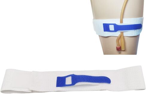 حزام ساق قسطرة فولي مضاد للانزلاق، حامل قسطرة مع سيليكون لتقليل الانزلاق، طول 23.6 بوصة × عرض 2 بوصة (1) in Kuwait
