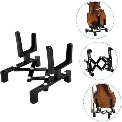 BESPORTBLE Stretchable Violin Stand Premium Folding Violin Display Rack Durable Violin Floor Holder Elegant Support for Storage and Showcase Simple Installation and Removal in Saudi Arabia